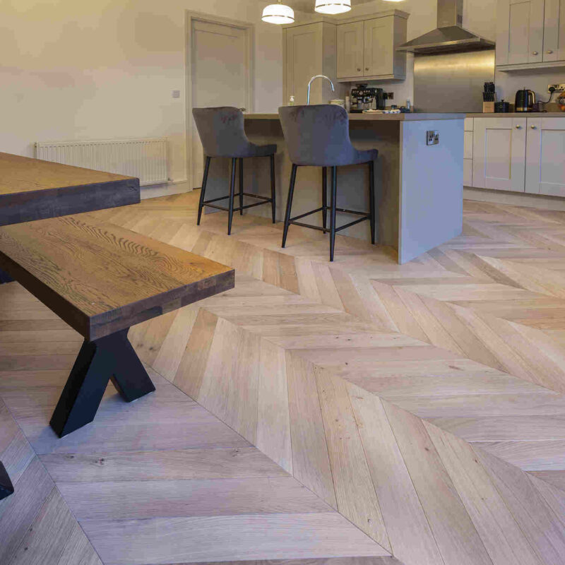French Oak Engineered chevron flooring
