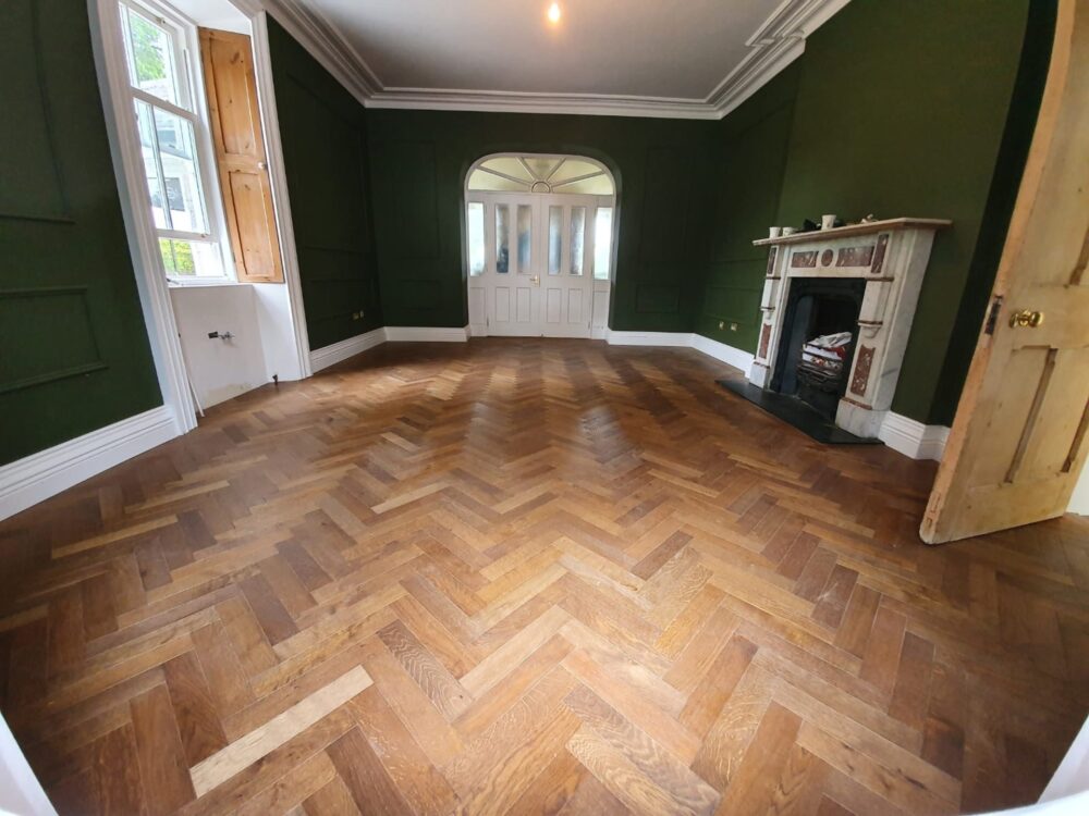 Engineered Herringbone timber floors oiled finish