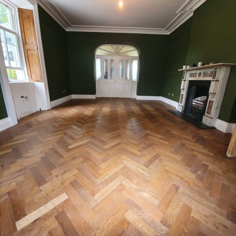 Engineered Herringbone timber floors oiled finish